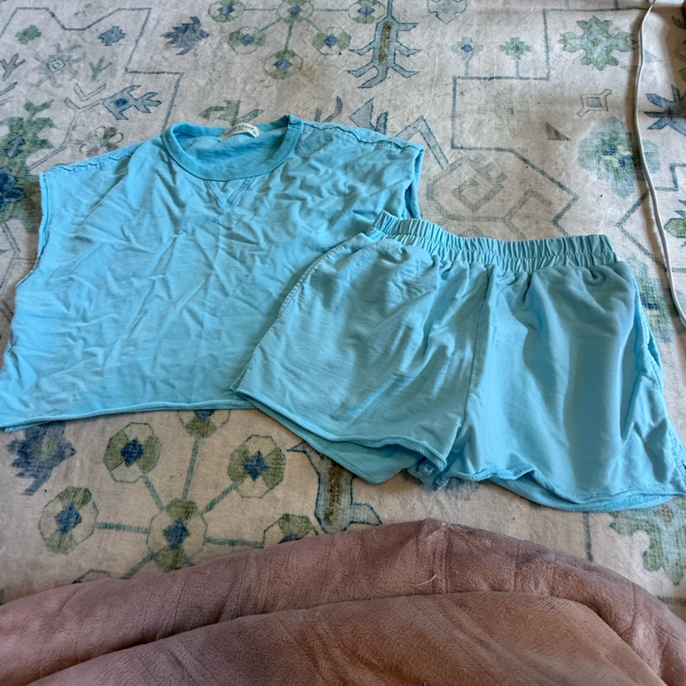 Light Blue Women's Lounge Shorts